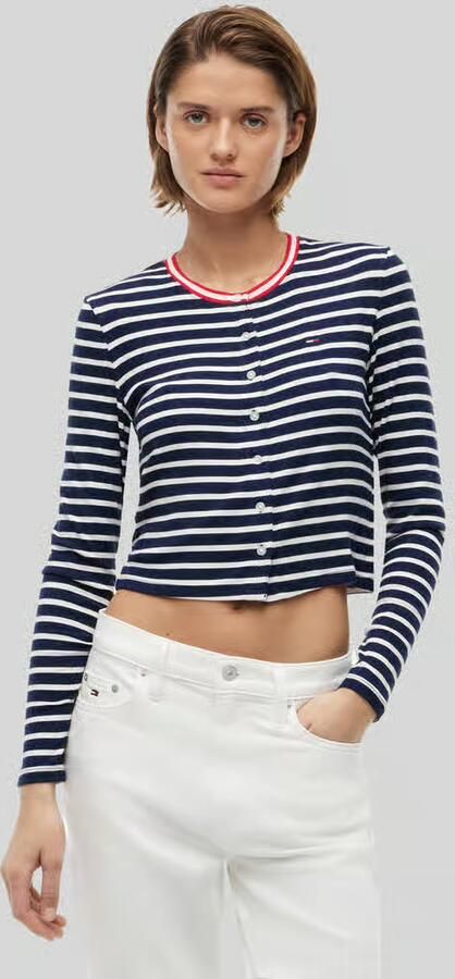 Tommy Jeans slim fit cardigan van viscosemix - Foto 2