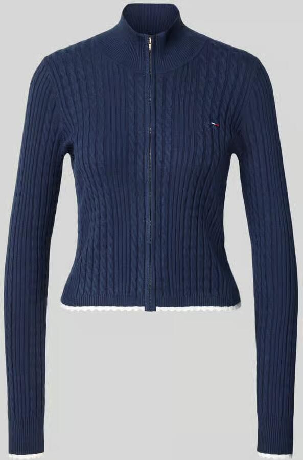 Tommy Jeans Slim fit gebreid jack van viscosemix