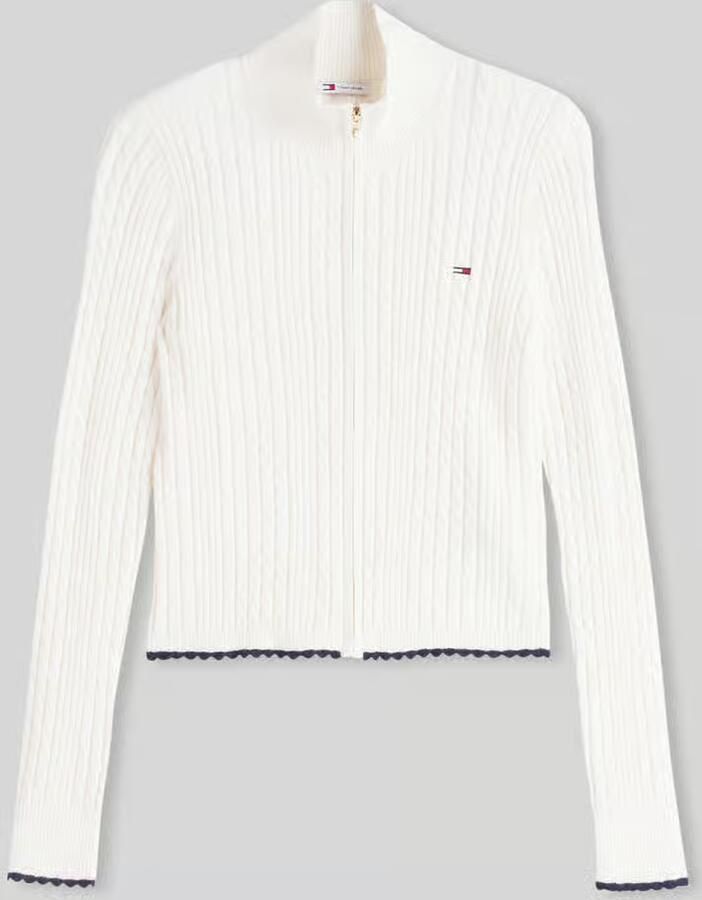 Tommy Jeans Slim fit gebreid jack van viscosemix