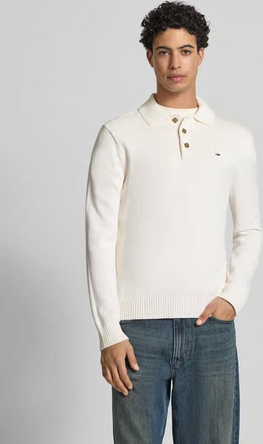 TOMMY JEANS Heren Truien & Vesten Tjm Slim Essential Polo Swtr Ext Gebroken Wit - Foto 8