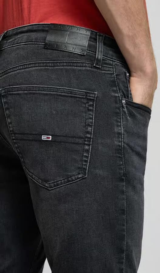 Tommy Hilfiger Zwarte Slim Scanton Jeans met Gewassen Uitstraling Black Heren - Foto 7