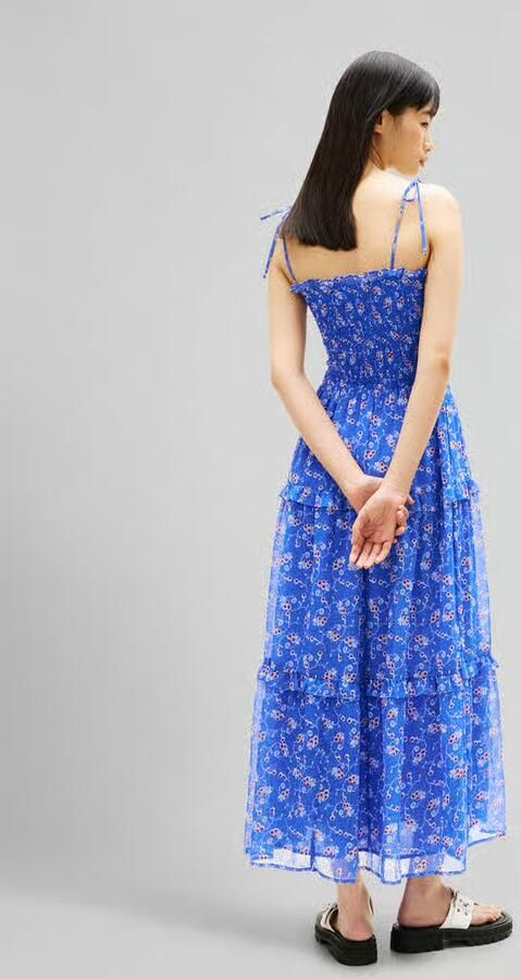 Tommy Jeans slim fit maxi-jurk met verstelbare spaghettibandjes