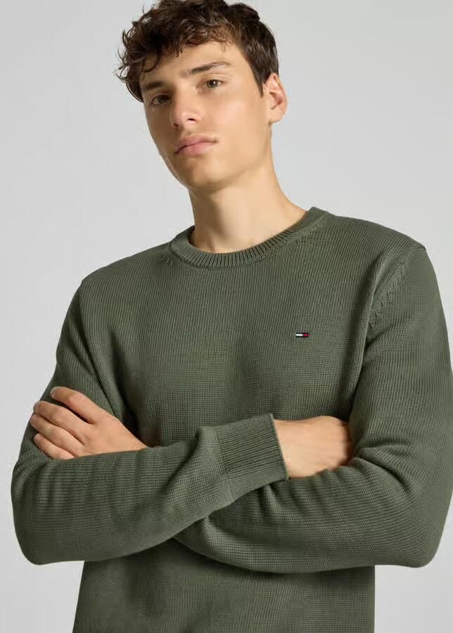 TOMMY JEANS Heren Truien & Vesten Tjm Slim Ess Sweater Exts Olijf - Foto 10