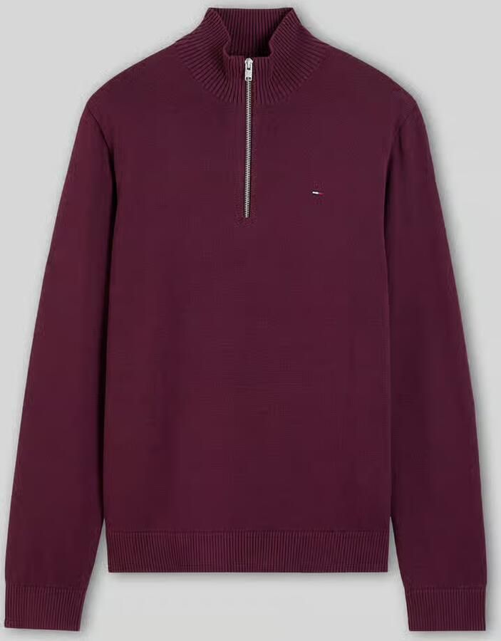 TOMMY JEANS Heren Truien & Vesten Tjm Slm Ess Light ¼ Zip Swtr Ext Bordeaux - Foto 5