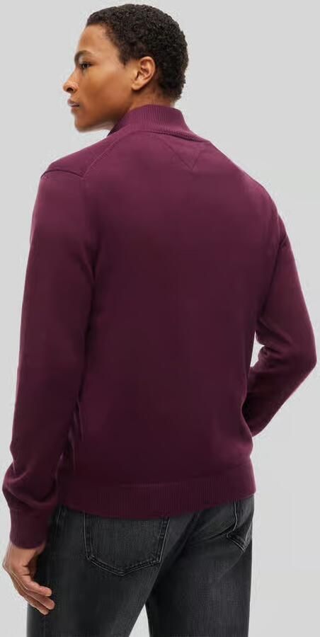TOMMY JEANS Heren Truien & Vesten Tjm Slm Ess Light ¼ Zip Swtr Ext Bordeaux - Foto 6