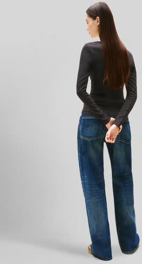 Tommy Jeans Slim fit shirt met lange mouwen en logostitching model 'ESSENTIAL' - Foto 7