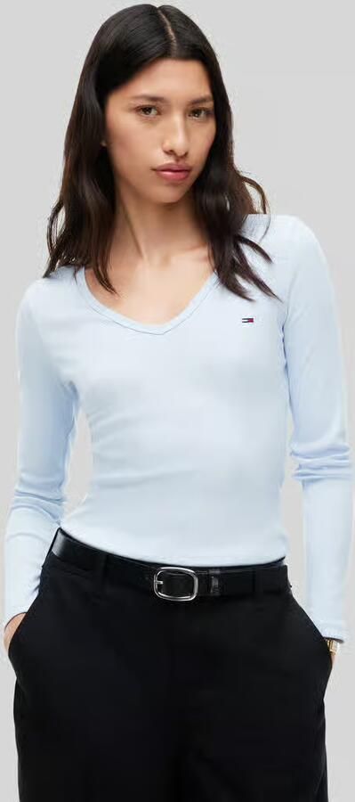 Tommy Jeans Slim fit shirt met lange mouwen met logodetail - Foto 3
