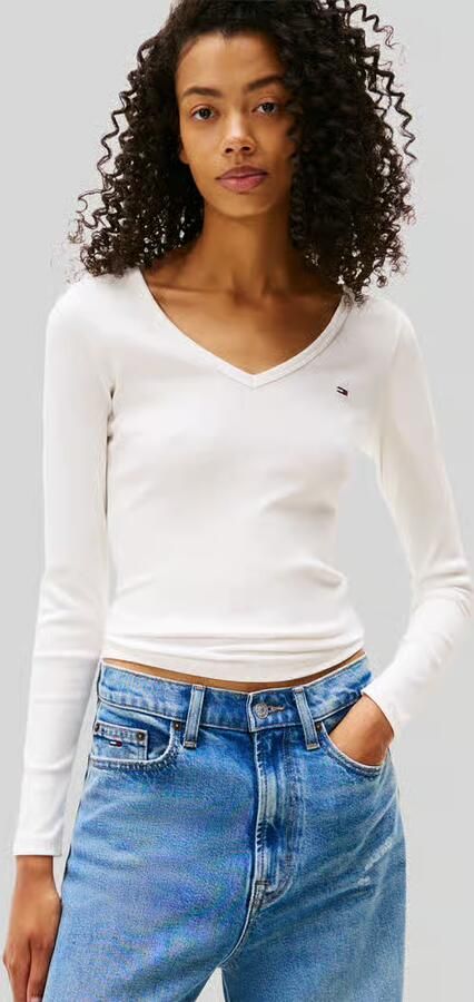 TOMMY JEANS Shirt met lange mouwen TJW SLIM ESSENTIAL RIB V LS - Foto 8