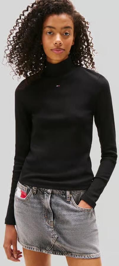 TOMMY JEANS Dames Truien & Vesten Tjw Essential Mock Neck Zwart - Foto 14
