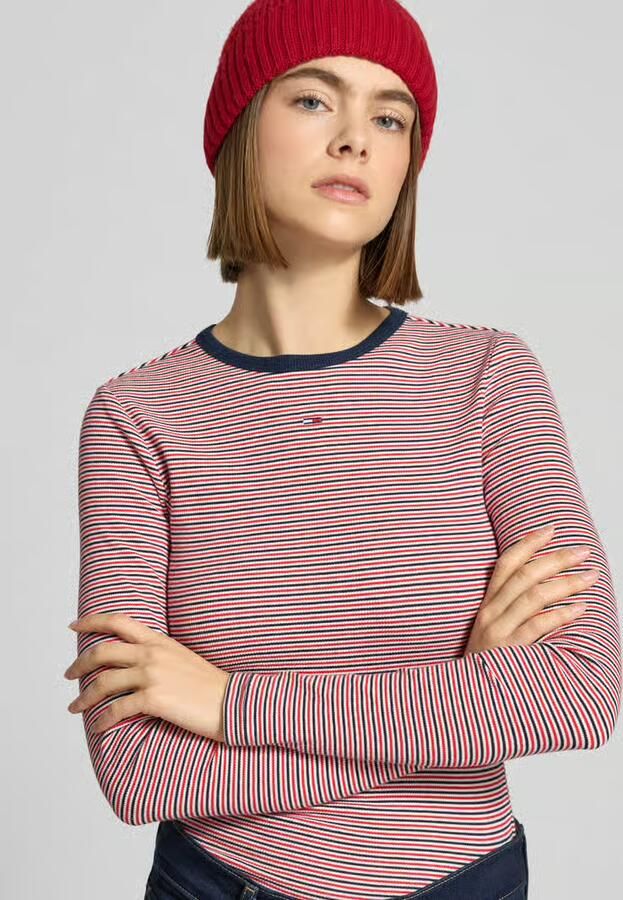 Tommy Jeans Slim fit shirt met lange mouwen van katoenmix - Foto 2