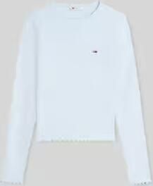 Tommy Jeans slim fit shirt met lange mouwen van katoenmix