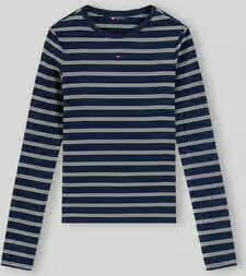Tommy Jeans slim fit shirt met lange mouwen van katoenmix