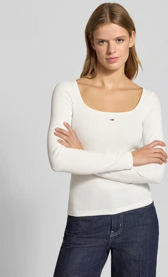 Tommy Jeans Slim fit shirt met lange mouwen van katoenmix - Foto 2