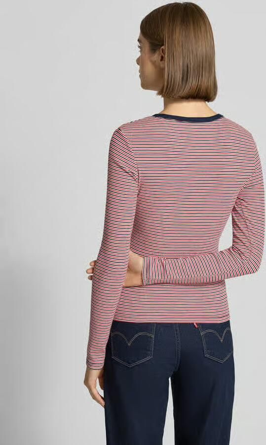 TOMMY JEANS Dames Tops & T-shirts Tjw Slim Essential Rib Ls Rood - Foto 11