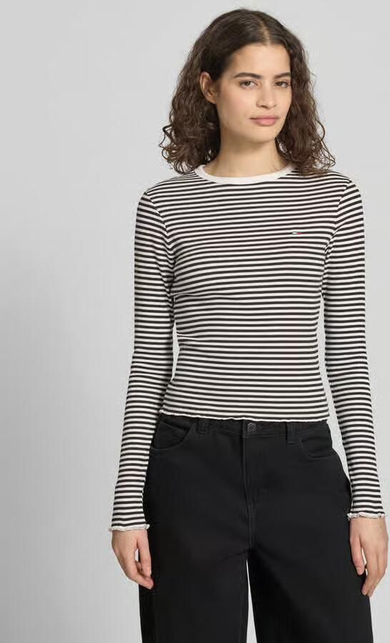 Tommy Jeans Slim fit shirt met lange mouwen van katoenmix - Foto 2