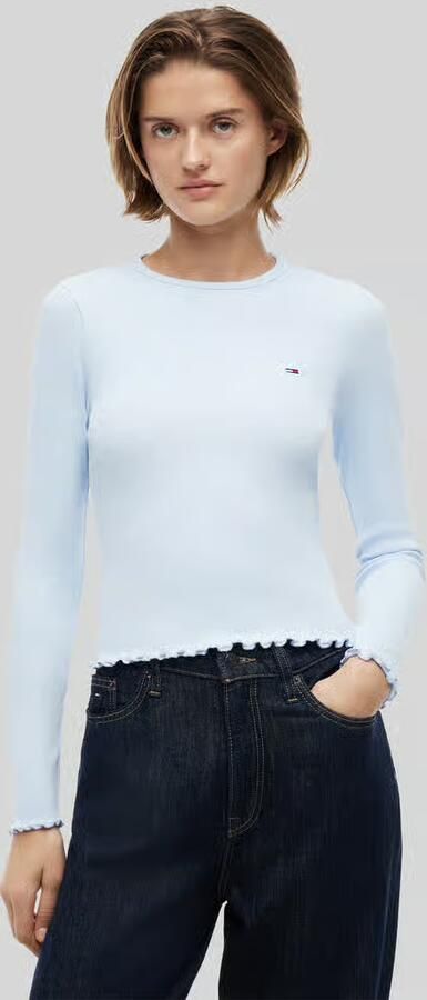 Tommy Jeans slim fit shirt met lange mouwen van katoenmix - Foto 3