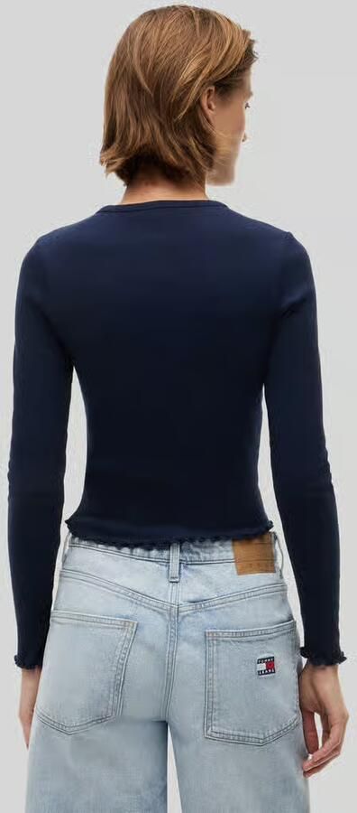 Tommy Jeans slim fit shirt met lange mouwen van katoenmix - Foto 2