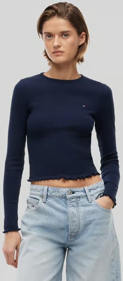 Tommy Jeans slim fit shirt met lange mouwen van katoenmix - Foto 3