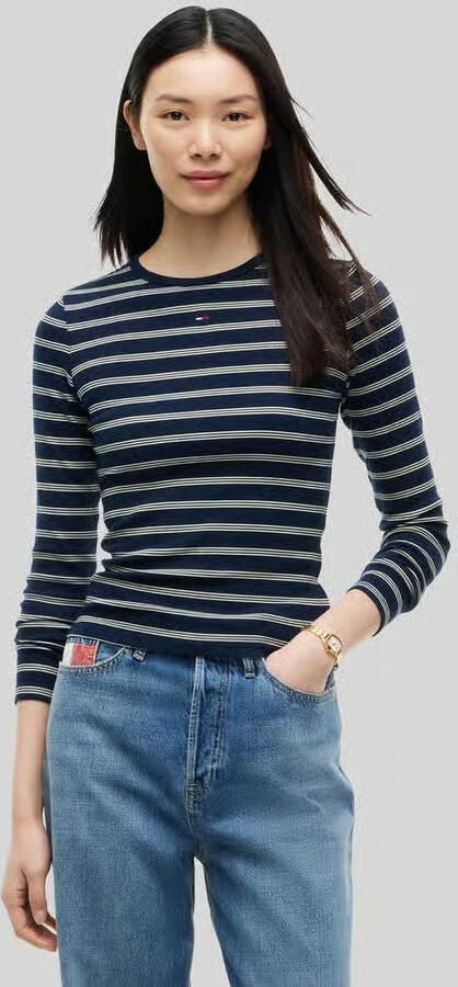 Tommy Jeans slim fit shirt met lange mouwen van katoenmix - Foto 2