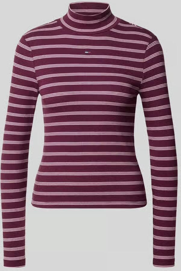 Tommy Jeans Slim fit shirt met lange mouwen van katoenmix