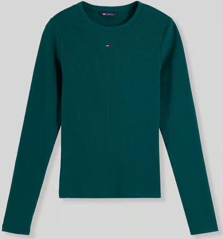 Tommy Jeans Slim fit shirt met lange mouwen van katoenmix