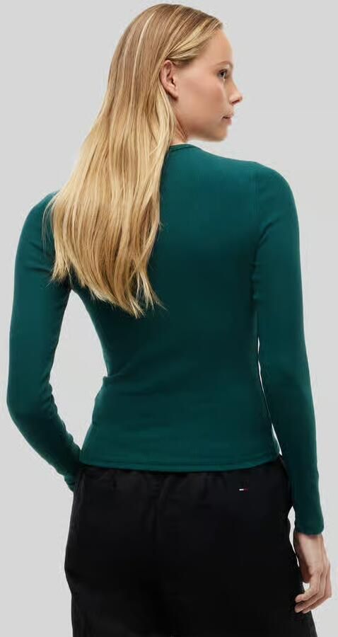 Tommy Jeans Slim fit shirt met lange mouwen van katoenmix - Foto 2