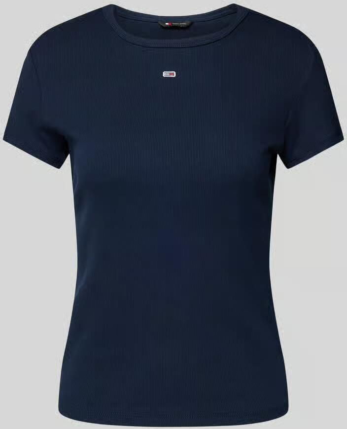 TOMMY JEANS T-shirt Slim Essential Rib Shirt Rippshirt Rundhalsshirt - Foto 2