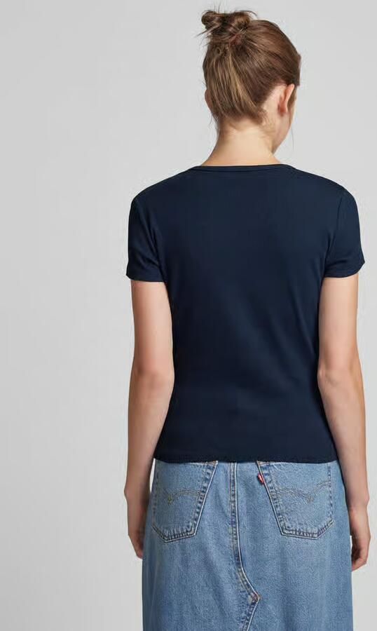 TOMMY JEANS T-shirt Slim Essential Rib Shirt Rippshirt Rundhalsshirt