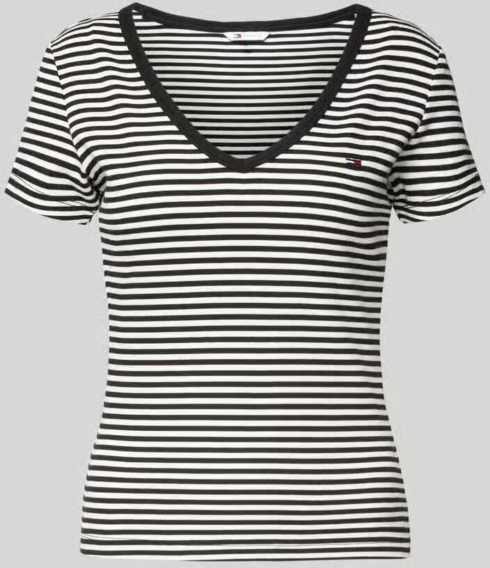 Tommy Jeans Slim fit T-shirt van katoenmix