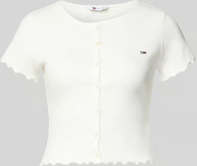 Tommy Jeans Slim fit T-shirt van katoenmix