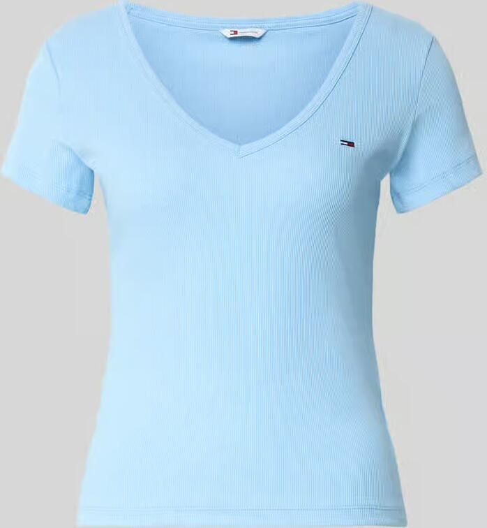 Tommy Jeans T-shirt Korte Mouw TJW SLIM ESSENTIAL RIB V SS - Foto 2