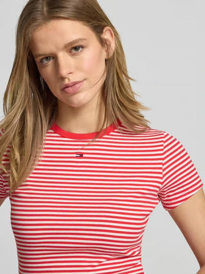 Tommy Jeans slim fit T-shirt van katoenmix