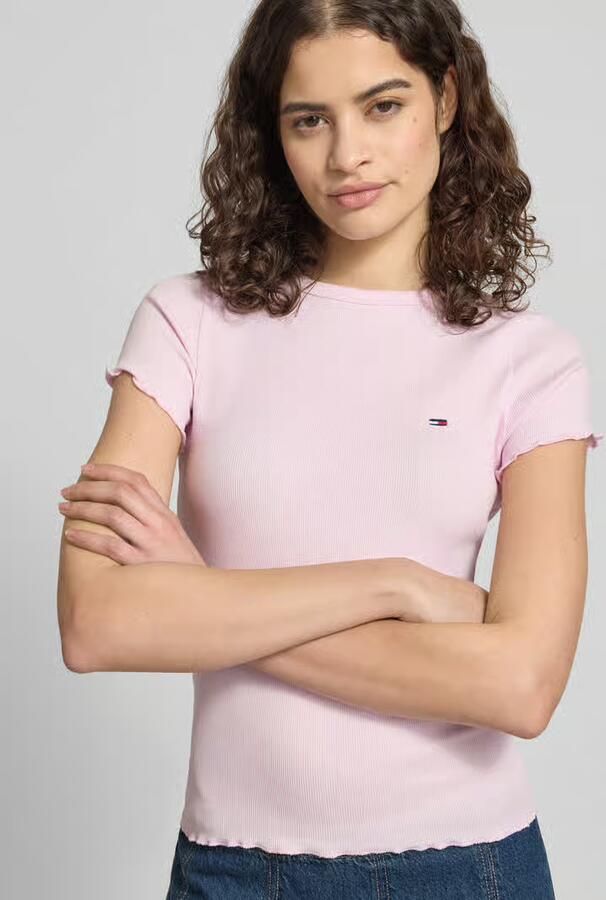 Tommy Jeans Slim Fit T-shirt van katoenmix - Foto 3