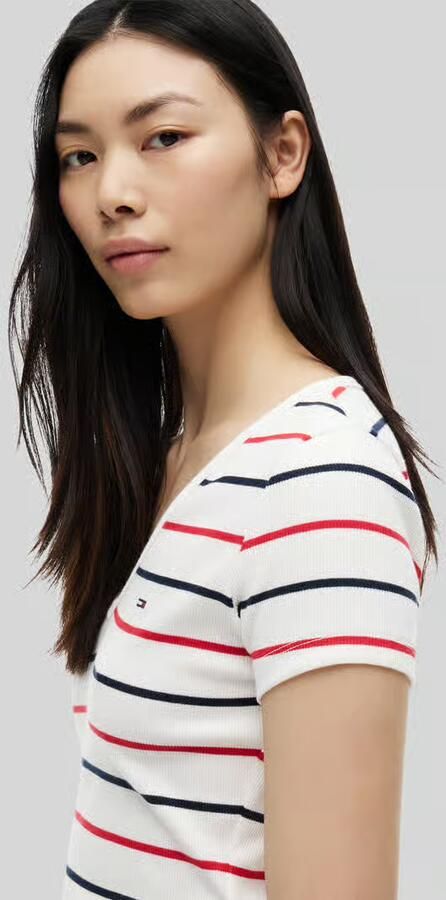 Tommy Jeans slim fit T-shirt van katoenmix