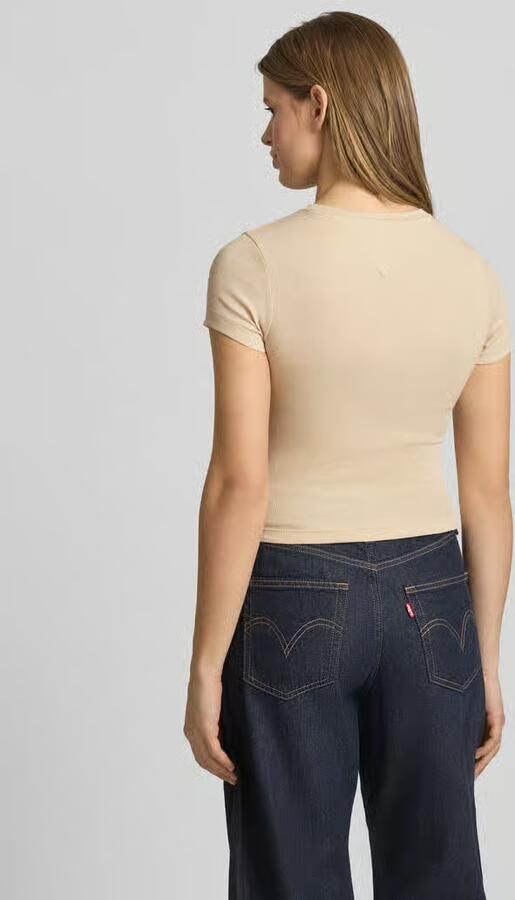 Tommy Jeans Slim fit T-shirt van katoenmix