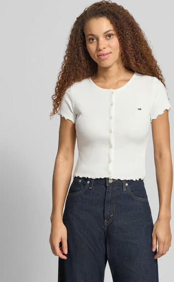 Tommy Jeans Slim Fit T-shirt van katoenmix - Foto 4