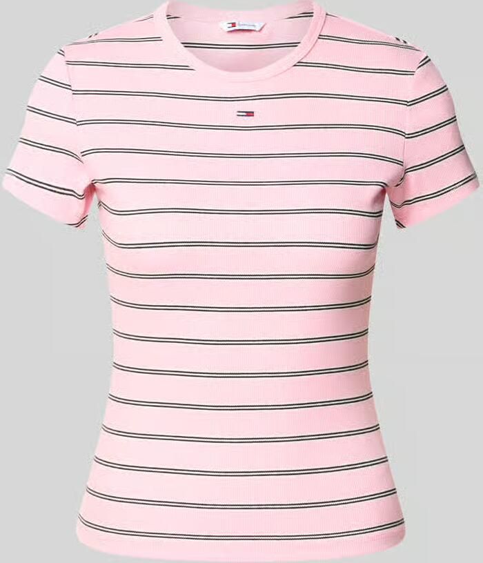 Tommy Jeans Slim fit t-shirt van katoenmix