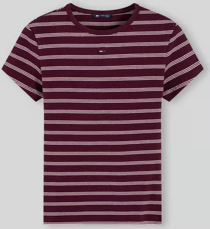 Tommy Jeans Slim fit t-shirt van katoenmix