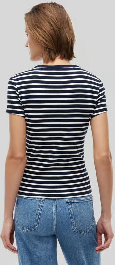 Tommy Jeans slim fit T-shirt van katoenmix in ribtricot - Foto 3