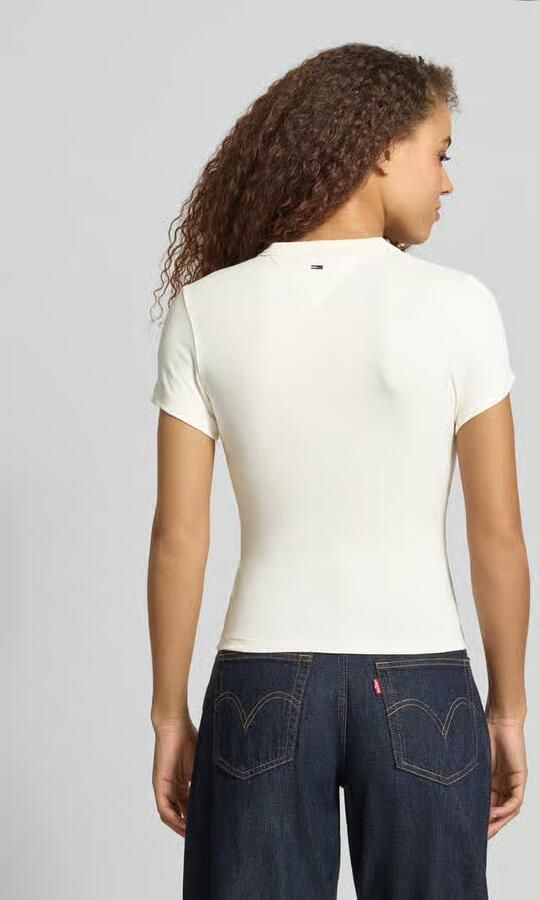 Tommy Jeans Slim Fit T-shirt van katoenmix model 'SLIM VARSITY' - Foto 4
