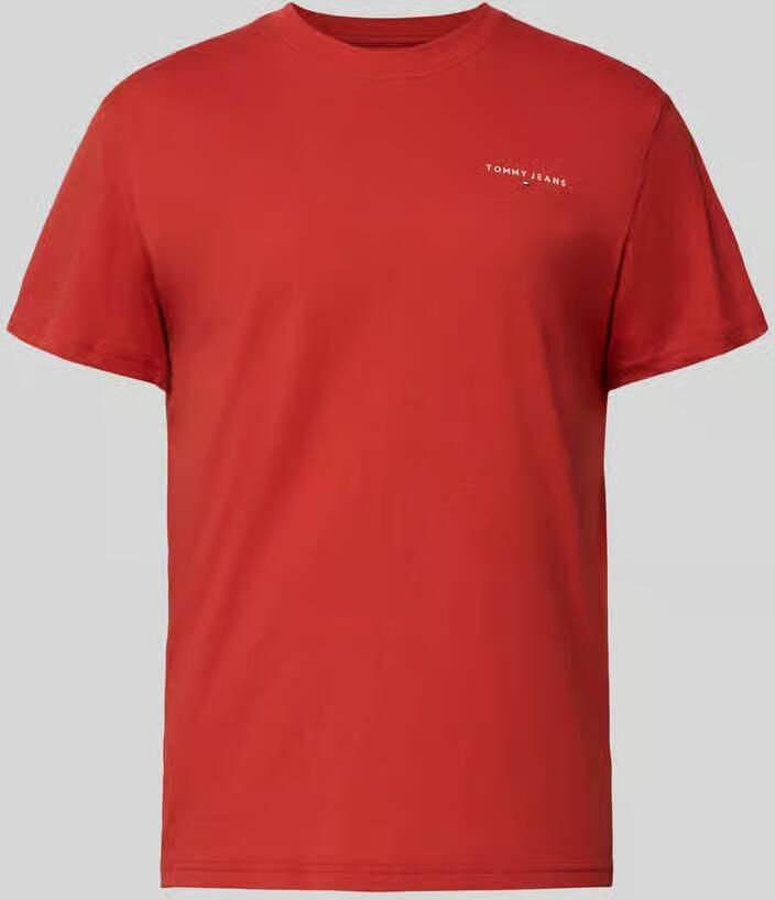 Tommy Jeans Slim fit T-shirt van puur katoen