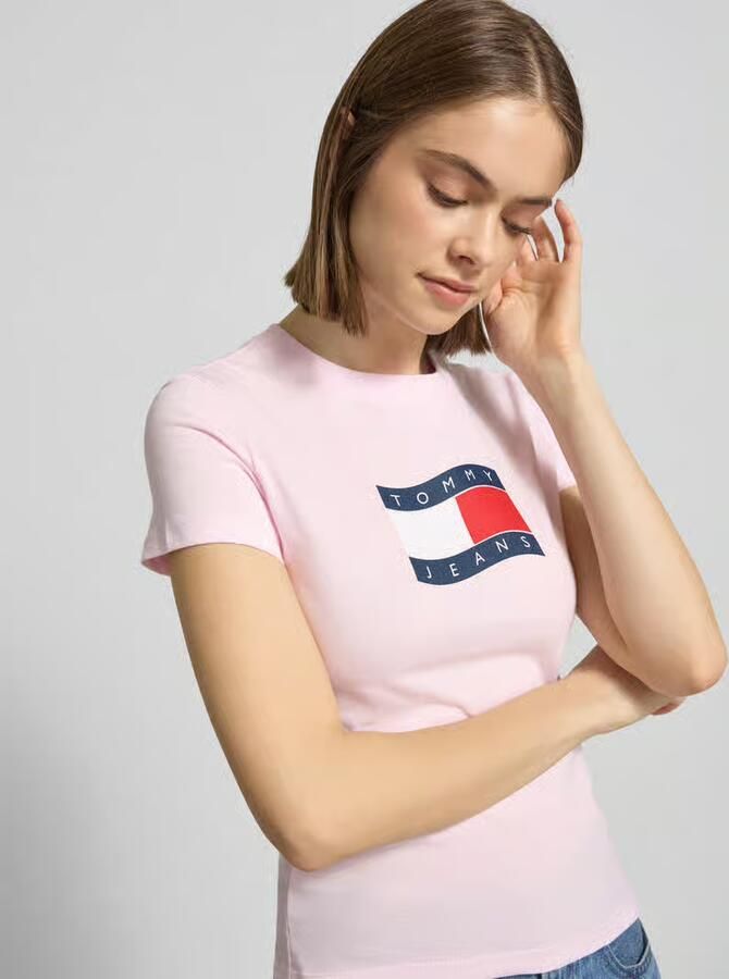 Tommy Jeans T-shirt Korte Mouw Tjw Slim Wavy Flag T