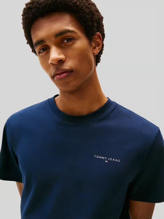 Tommy Jeans Slim fit T-shirt van puur katoen Model 'LINEAR CHEST TEE' - Foto 4