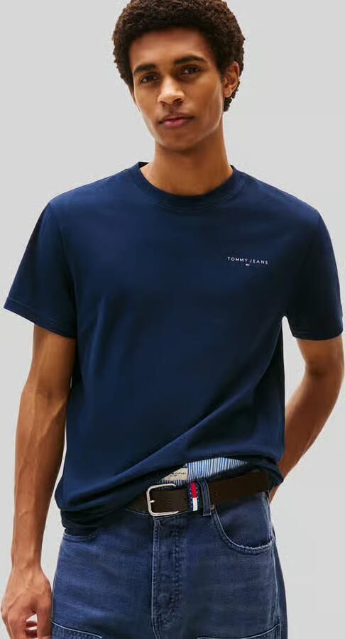 Tommy Jeans Slim fit T-shirt van puur katoen Model 'LINEAR CHEST TEE' - Foto 9