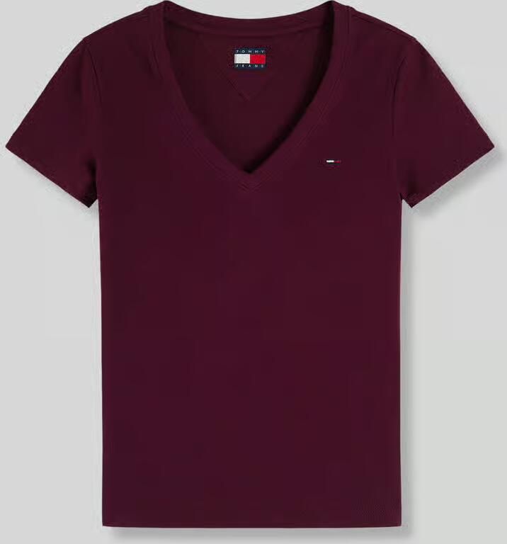 Tommy Jeans Slim fit t-shirt van puur katoen