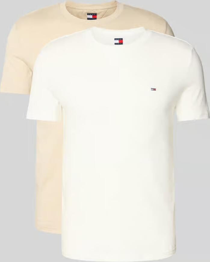 Tommy Jeans Slim fit T-shirt van puur katoen in een set van 2 stuks