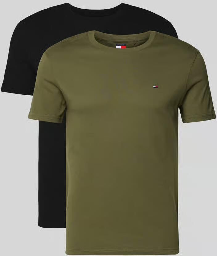 Tommy Jeans Slim fit T-shirt van puur katoen in een set van 2 stuks