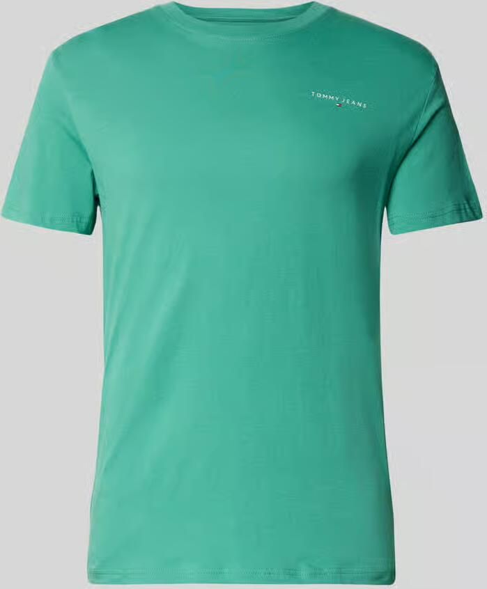 Tommy Jeans Slim fit T-shirt van puur katoen Model 'LINEAR CHEST TEE'