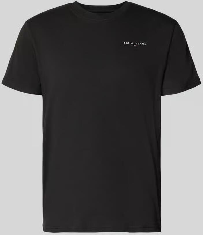 Tommy Jeans Slim fit T-shirt van puur katoen Model 'LINEAR CHEST TEE'