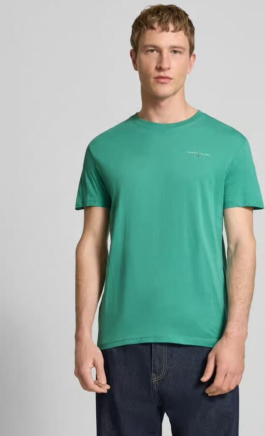 Tommy Jeans Slim fit T-shirt van puur katoen Model 'LINEAR CHEST TEE' - Foto 3